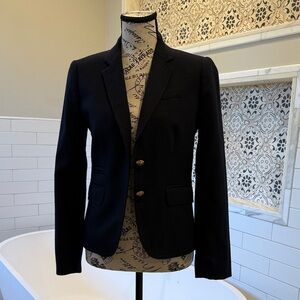 J. Crew Classic Navy Blazer with Gold Accents 0 schoolboy